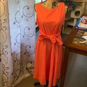 Ann Taylor Midi Coral Dress